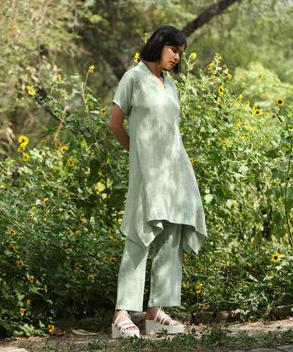 Sage_Green_Embroidered_Kurta_With_Ankle_Length_Pure_Cotton_Pants_WeaverStory_03