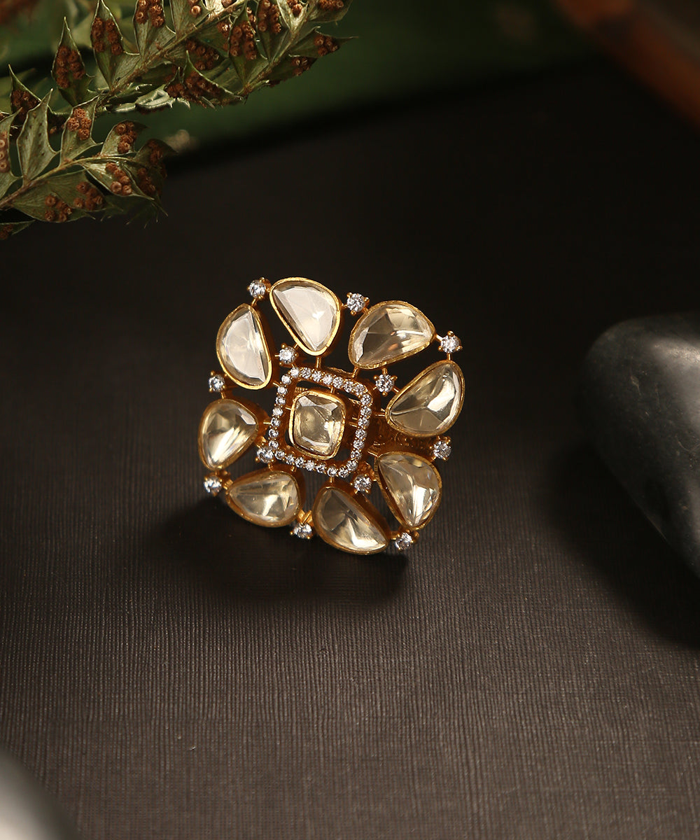 Bahati_Handcrafted_Ring_With_Moissanite_Polki_WeaverStory_01