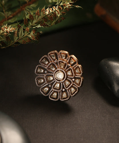 Ruqayya_Handcrafted_Ring_With_Moissanite_Polki_WeaverStory_01