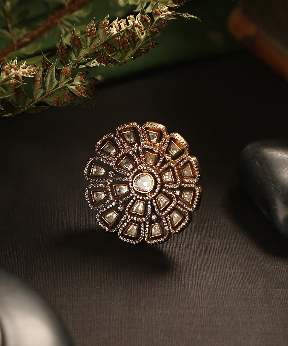 Ruqayya_Handcrafted_Ring_With_Moissanite_Polki_WeaverStory_01