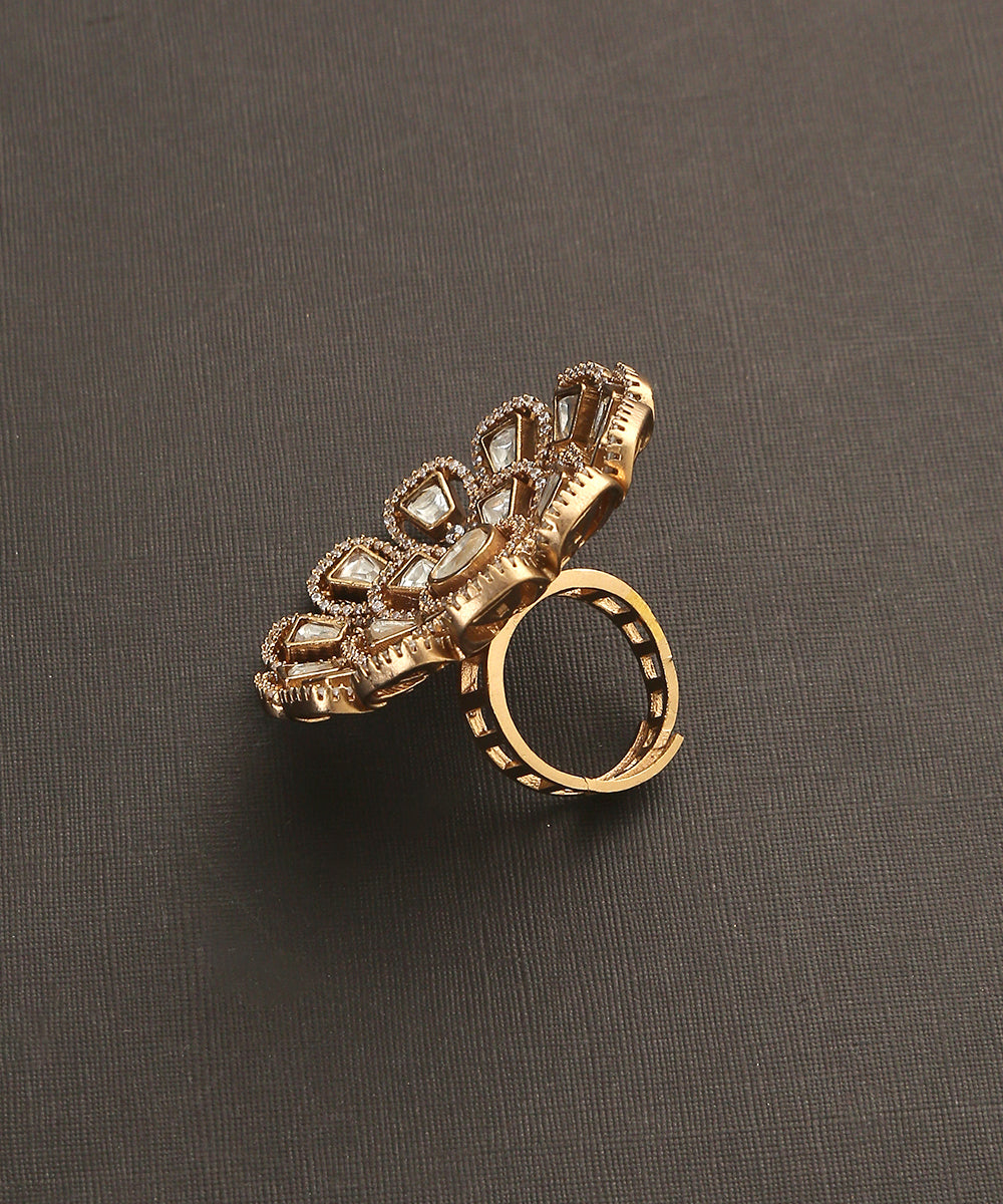 Ruqayya_Handcrafted_Ring_With_Moissanite_Polki_WeaverStory_03