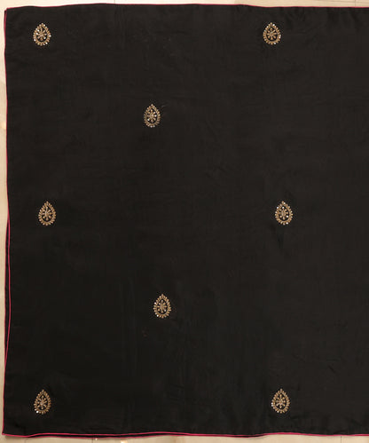 Black_Handloom_Organza_Dupatta_With_Allover_Zardozi_Motifs_WeaverStory_02