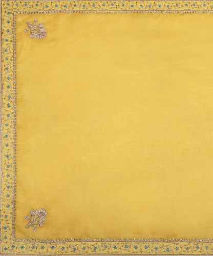Yellow_Handloom_Organza_With_Meenakari_Zardozi_Embroidered_Dupatta_WeaverStory_02