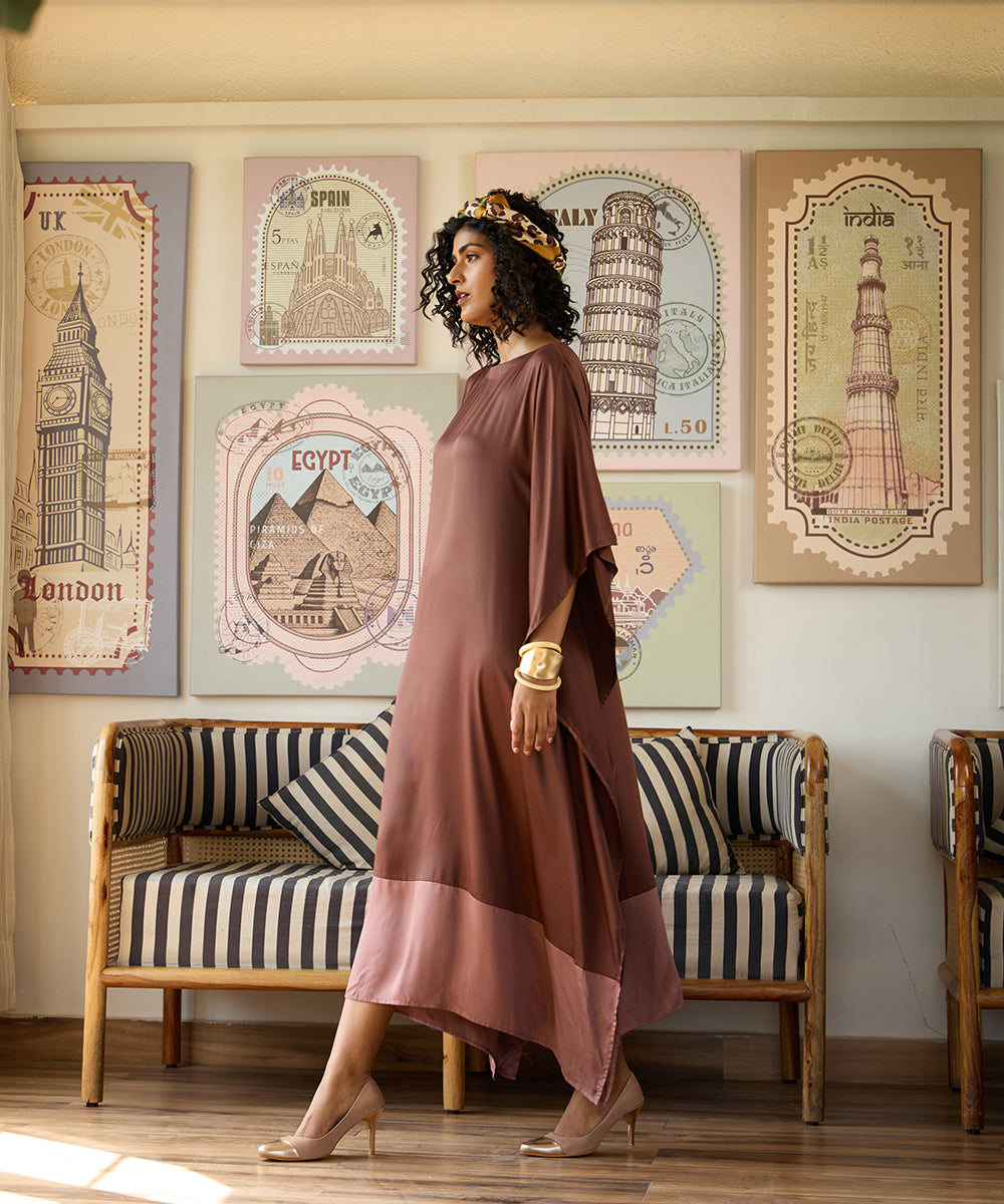 Cocoa_Swirl_Kaftan_–_Light_And_Expresso_Brown_Cotton_Satin_WeaverStory_02