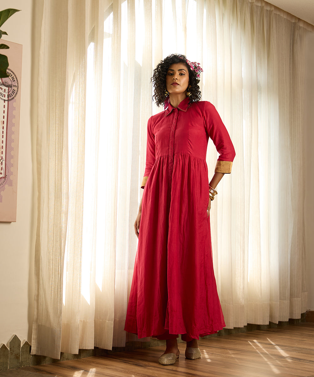 Pink_Mul_Chanderi_Anarkali_Collor_Anarkali_With_Pant_WeaverStory_01