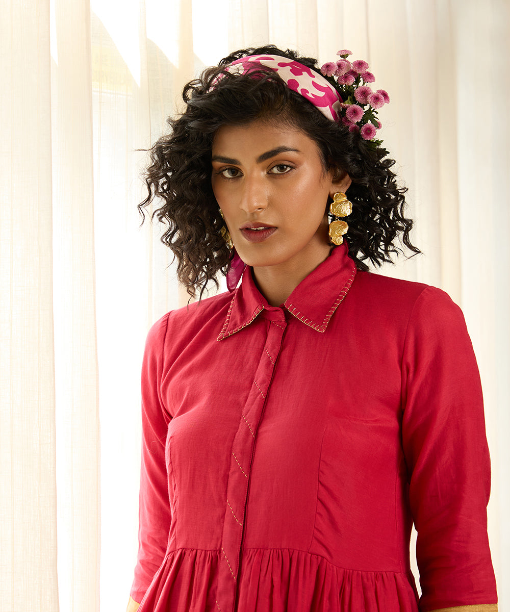 Pink_Mul_Chanderi_Anarkali_Collor_Anarkali_With_Pant_WeaverStory_06