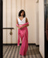 Pink_Martini_Sari_–_Polka_Dot_Satin_With_White_Piping_WeaverStory_01