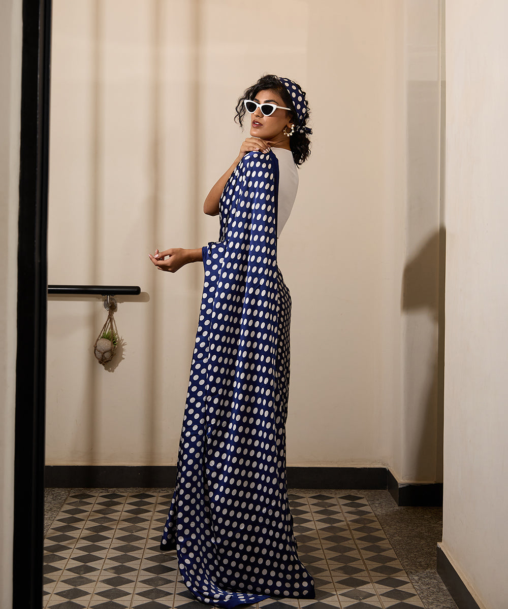Blue_Moon_Sari_–_Royal_Blue_Polka_Dot_Satin_WeaverStory_02