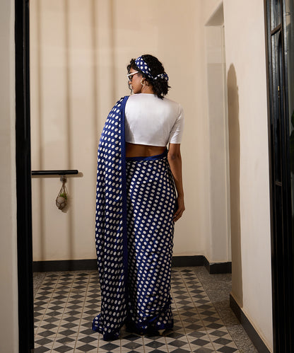 Blue_Moon_Sari_–_Royal_Blue_Polka_Dot_Satin_WeaverStory_03
