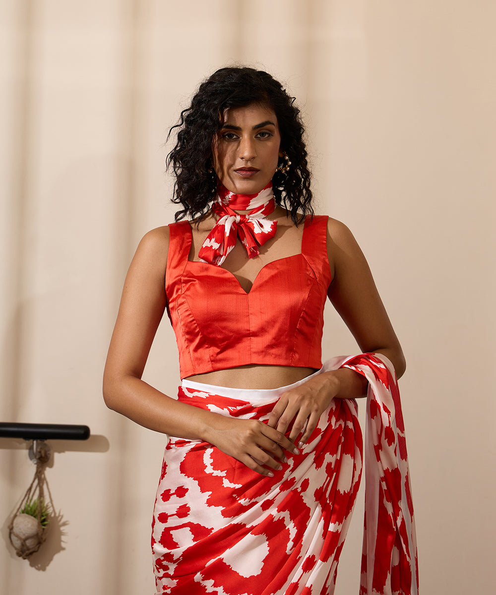 Cherry_Muse_Blouse_–_Red_Satin_Silk_with_Princess_Cut_WeaverStory_01