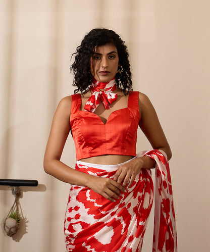 Cherry_Muse_Blouse_–_Red_Satin_Silk_with_Princess_Cut_WeaverStory_01