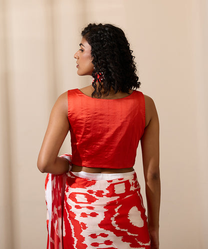Cherry_Muse_Blouse_–_Red_Satin_Silk_with_Princess_Cut_WeaverStory_02
