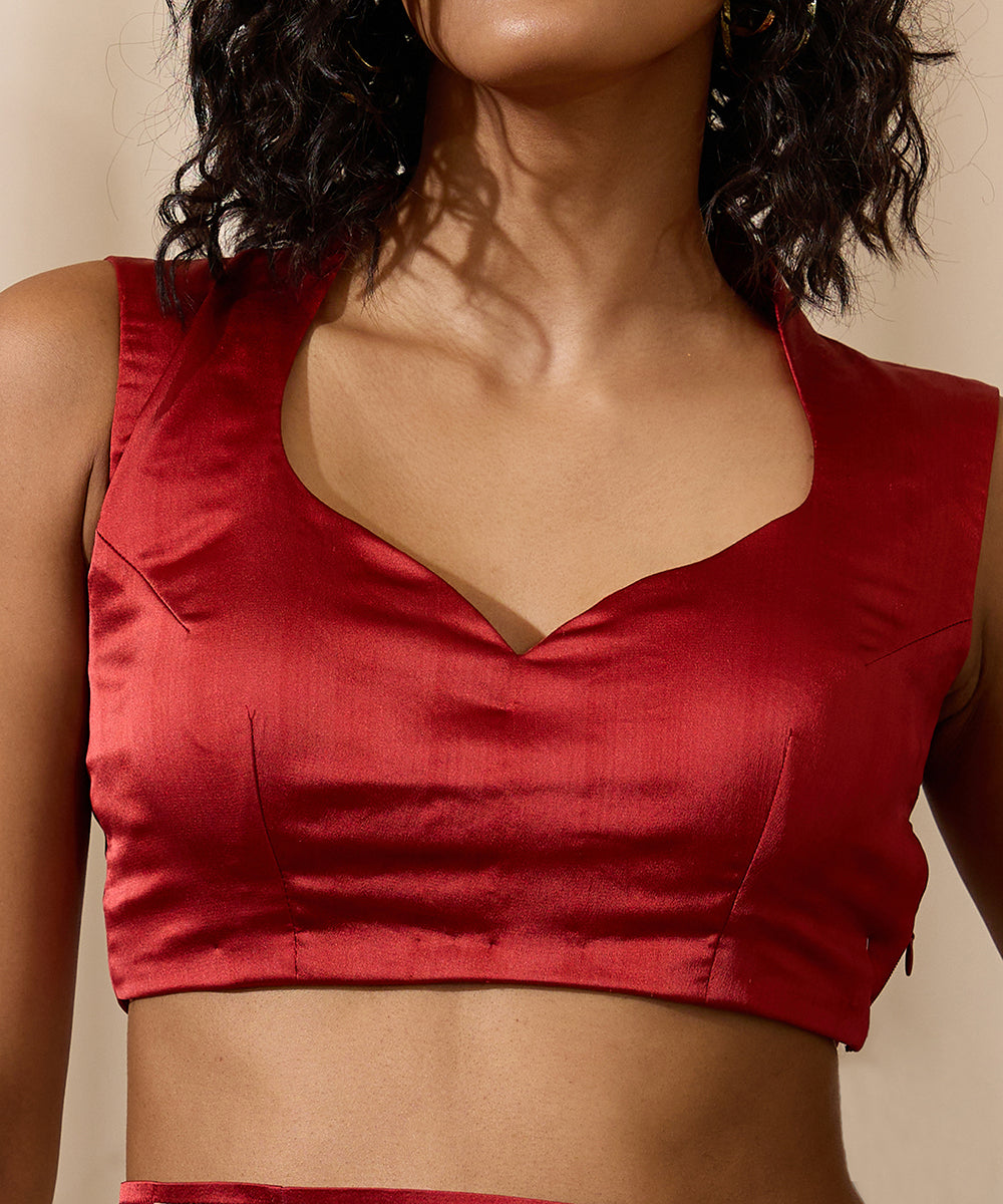 Scarlet_Secret_Blouse_–_Red_Satin_Silk_with_Back_Keyhole_WeaverStory_03