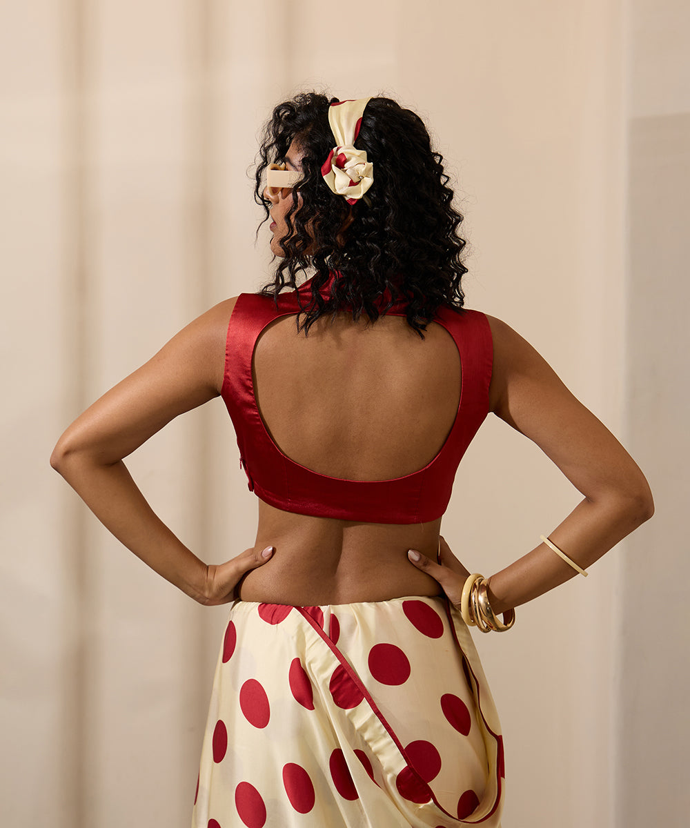 Scarlet_Secret_Blouse_–_Red_Satin_Silk_with_Back_Keyhole_WeaverStory_02