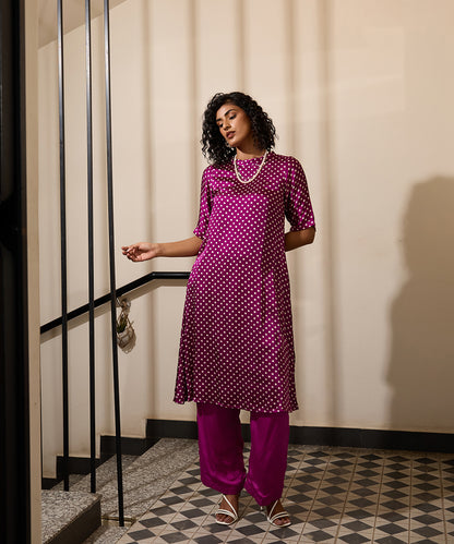 Purple_Polka_Dot_Kurta_Set_WeaverStory_01