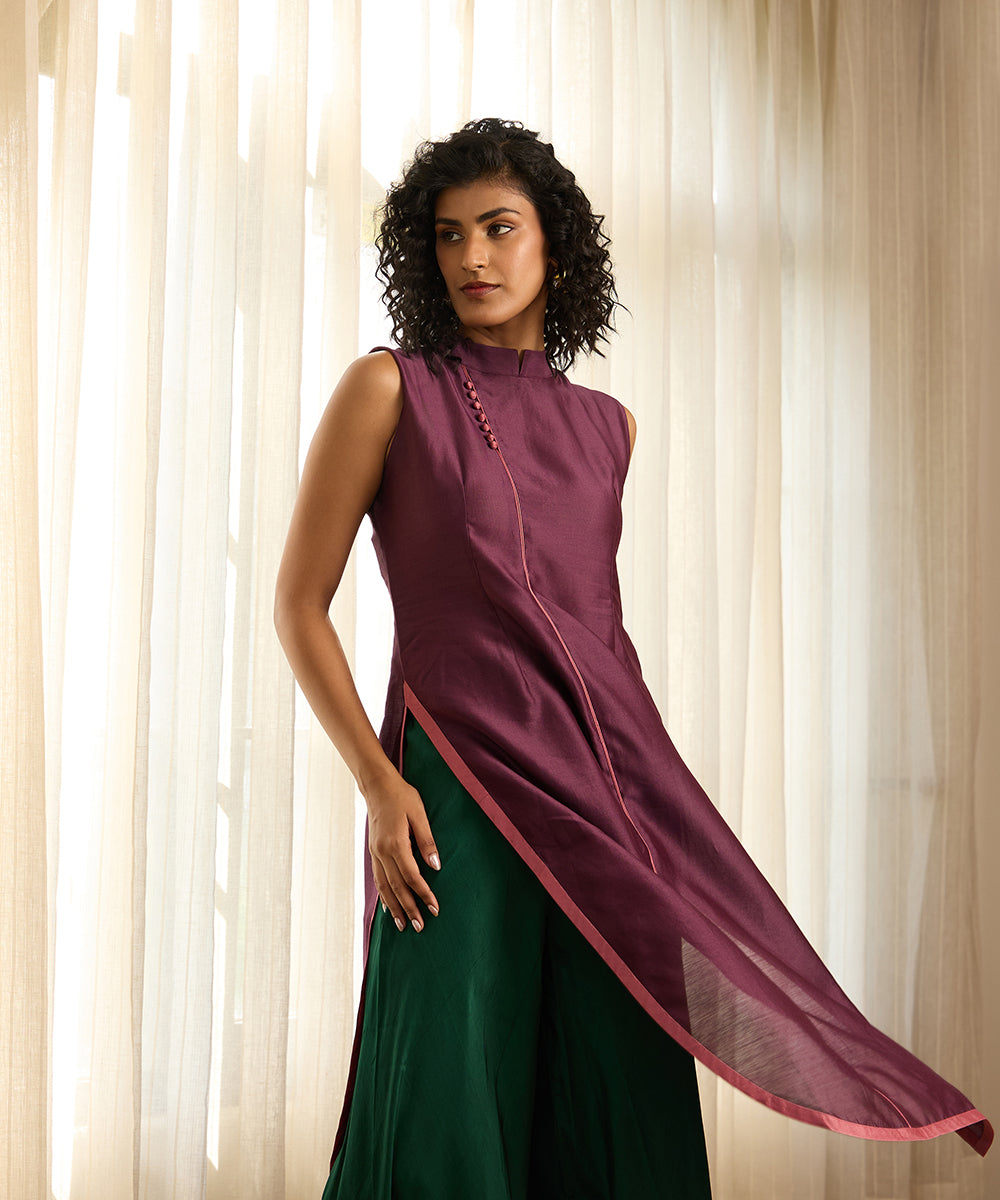 Wine_&amp;_Green_Silk_Kurta_Set_WeaverStory_05