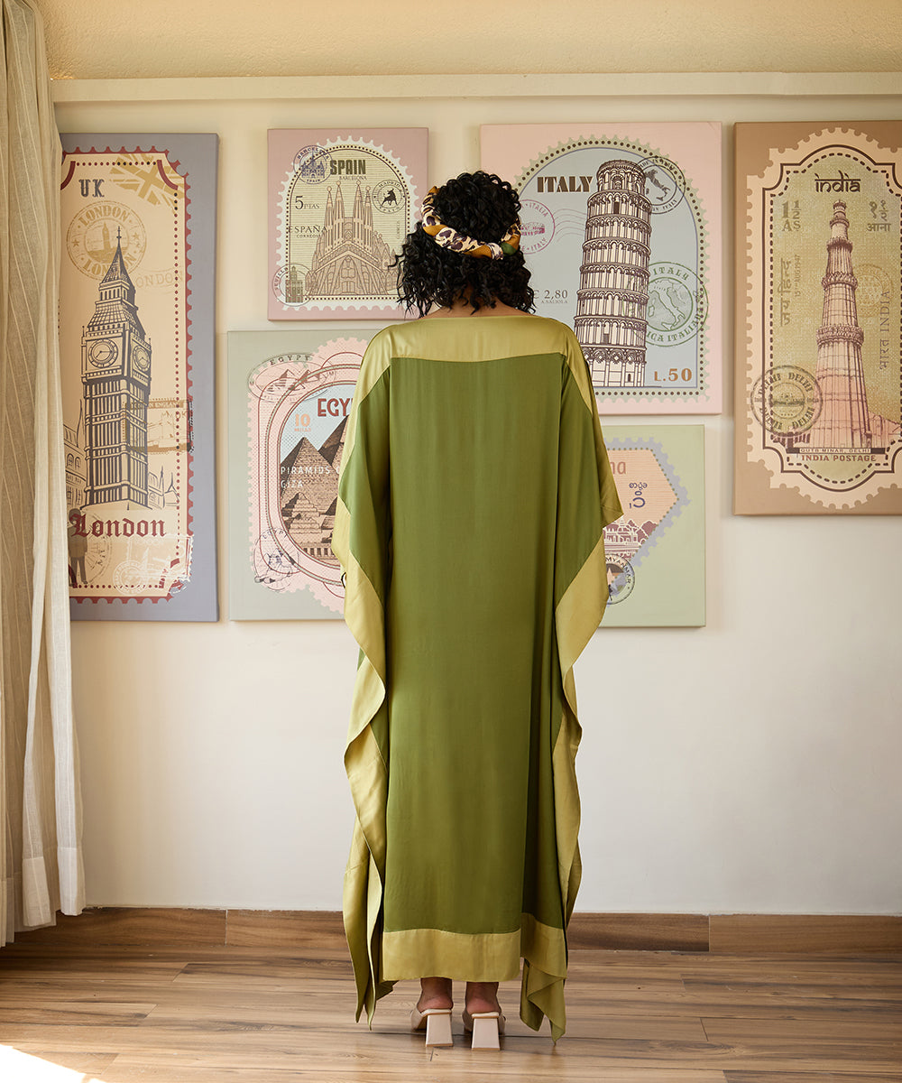 Touch_Of_Class-_Olive_Green_Cotton_Satin_Kaftan_WeaverStory_03