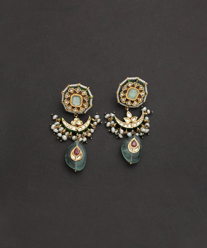 Afshan_Pure_Silver_Handcrafted_Earrings_With_Fluorite_Stone_And_Meenakari_WeaverStory_02