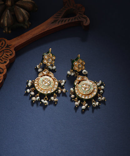 Shillal_Pure_Silver_Handcrafted_Earrings_With_Mint_Green_Meenakari_And_Pearls_WeaverStory_01