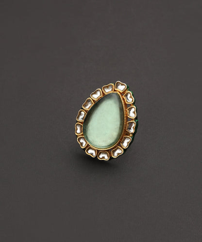 Mahrus_Handcrafted_Silver_Ring_With_Green_Fluorite_Stone_And_Kundan_WeaverStory_02