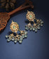 Idhar_Handcrafted_Silver_Earrings_With_Blue_Fluorite_Stone_And_Kundan_WeaverStory_01