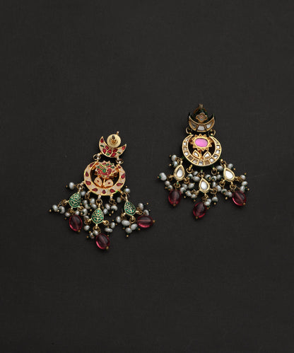 Kainat_Handcrafted_Silver_Chandbali_Earrings_With_Pink_Tourmailine_Stones_And_Pearls_WeaverStory_03