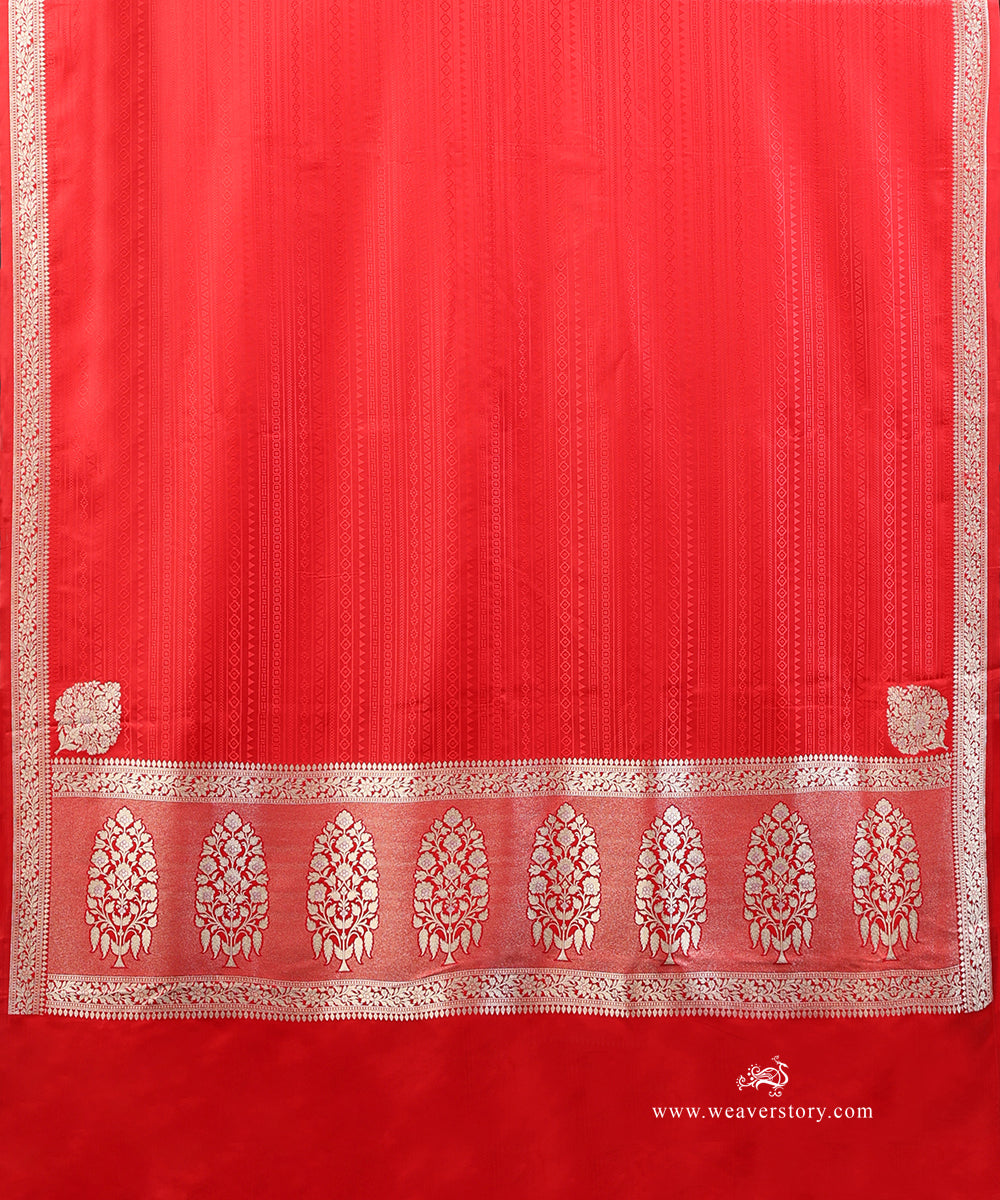 Red_Handloom_Pure_Satin_Silk_Banarasi_Suit_Set_Fabric_With_Small_Boota_WeaverStory_04