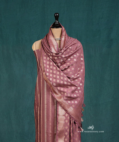 Mauve_Handloom_Pure_Cotton_Silk_Banarasi_Suit_Set_Fabric_With_Diagonal_Bel_WeaverStory_03