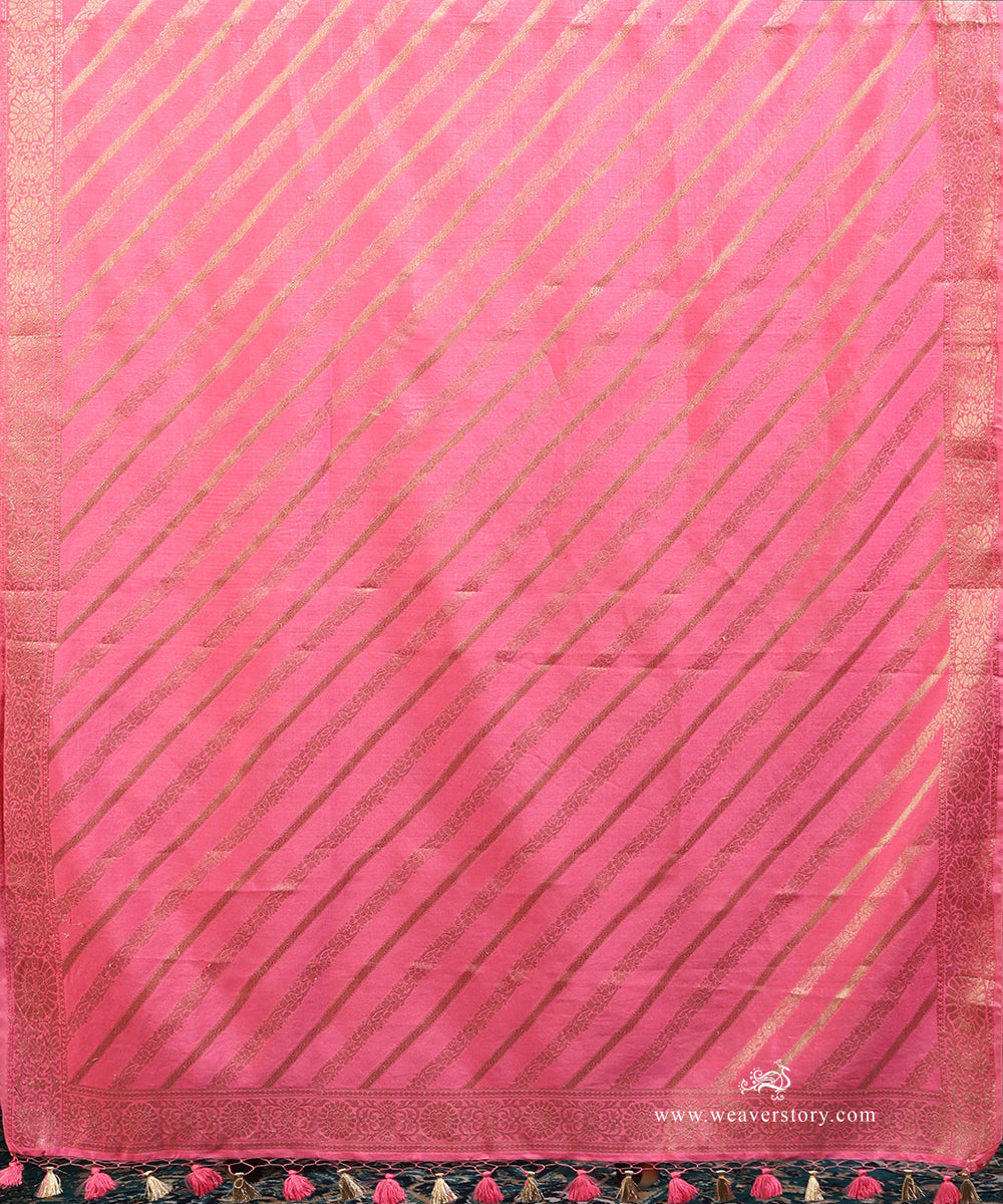 Pink_Handloom_Pure_Cotton_Silk_Banarasi_Suit_Set_Fabric_With_Diagonal_Bel_WeaverStory_04