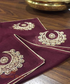 Handloom Wine Chaand Boota Dupatta With Zardozi Work