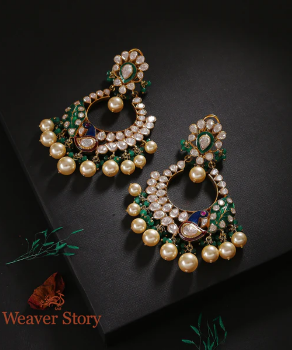 Morpankhi Chandbala With Moissanite Polki Crafted In Pure Silver Jewellery