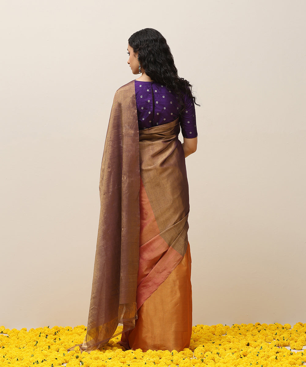 Purple_And_Gold_Handloom_Pure_Tissue_3_Colour_Chanderi_Saree_WeaverStory_03