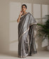 Handloom_Grey_Pure_Chanderi_Silk_Saree_With_Silver_Zari_Peacock_Motif_WeaverStory02