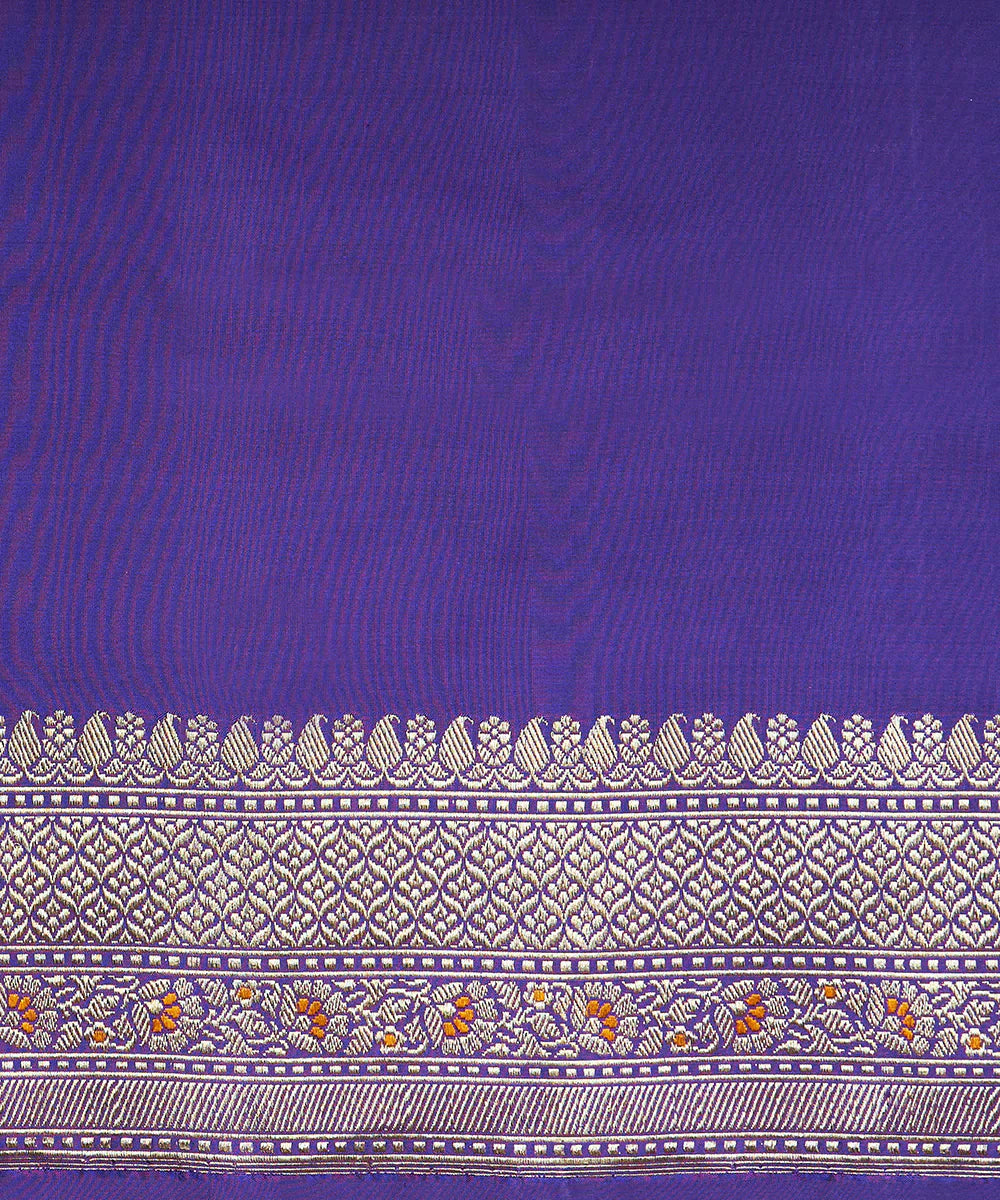 Handloom_Lavender_Pure_Chanderi_Silk_Saree_With_Gugnu_Booti_WeaverStory_05