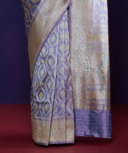 Hot_Pink_Handloom_Pure_Chanderi_Silk_Saree_With_Silver_Zari_Floral_Boota_WeaverStory_04