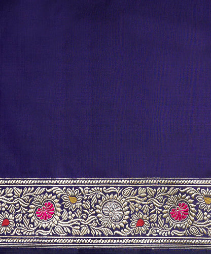 Handloom_Royal_Blue_Pure_Chanderi_Silk_Saree_With_Gold_And_Silver_Zari_Bird_Motif_WeaverStory_05