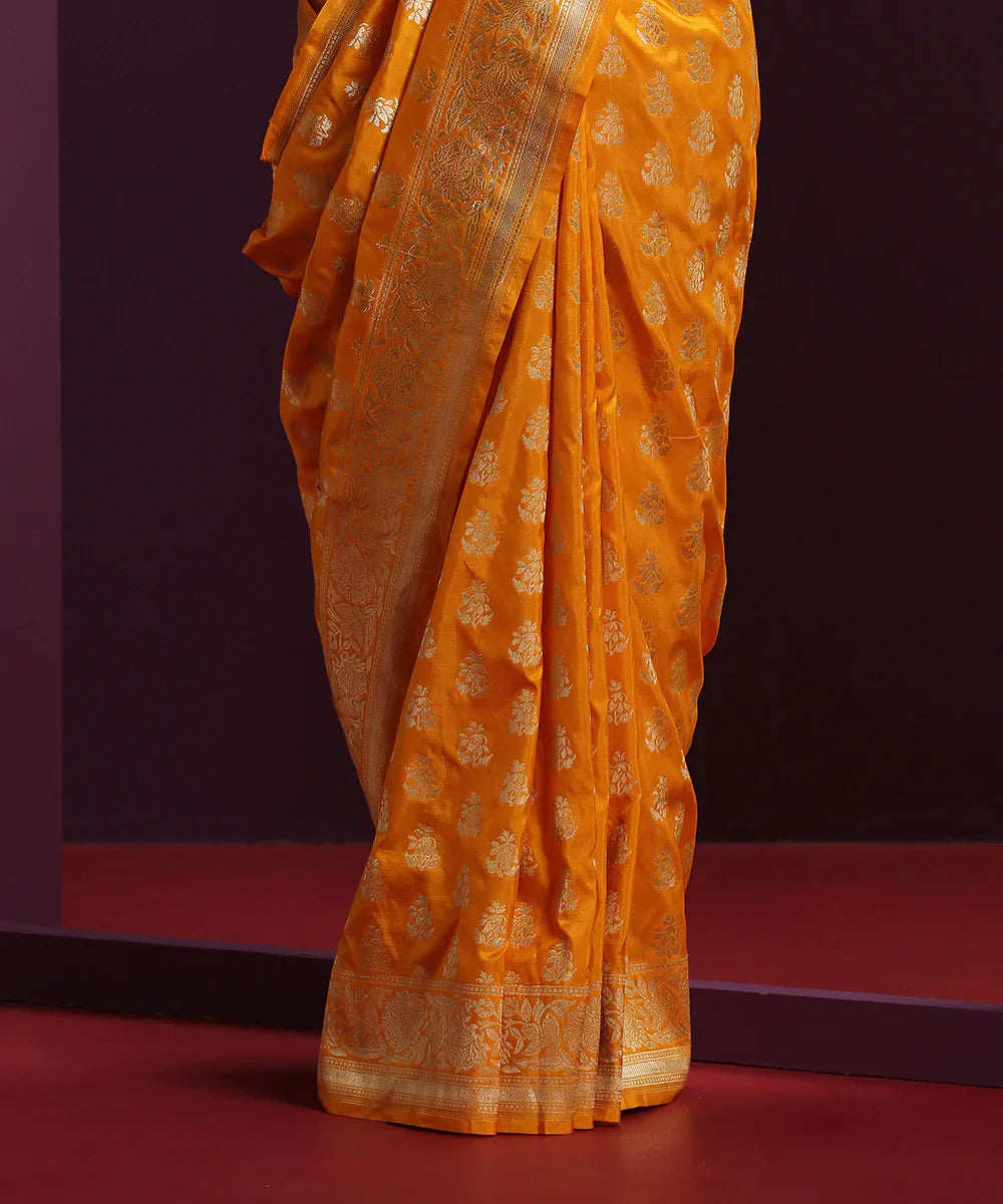 Handloom_Mustard_Pure_Katan_Silk_Banarasi_Saree_With_Cutwork_Booti_WeaverStory_04