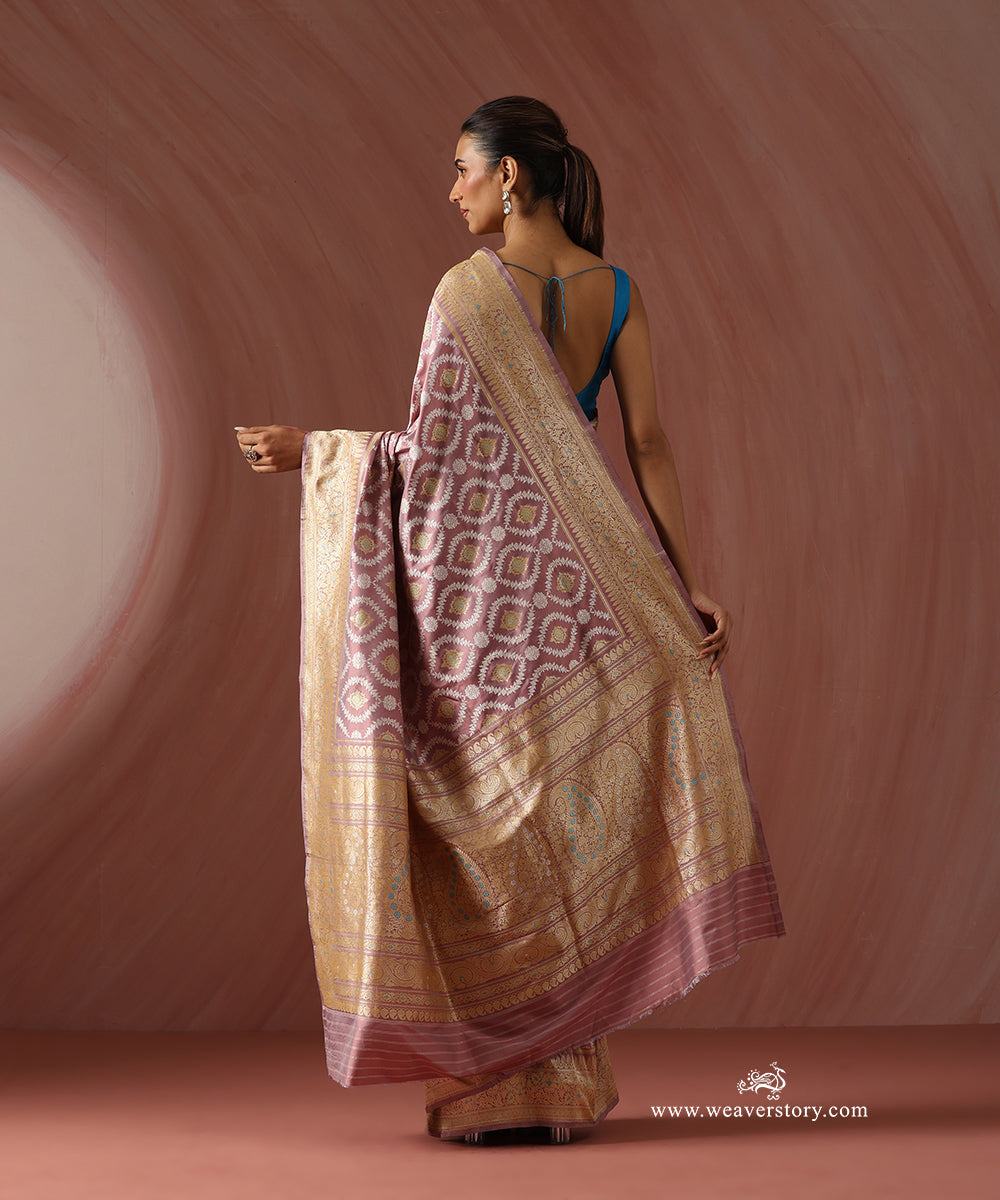Pastel_Pink_Handloom_Pure_Katan_Silk_Saree_With_Meena_Work_Jangla_WeaverStory_03