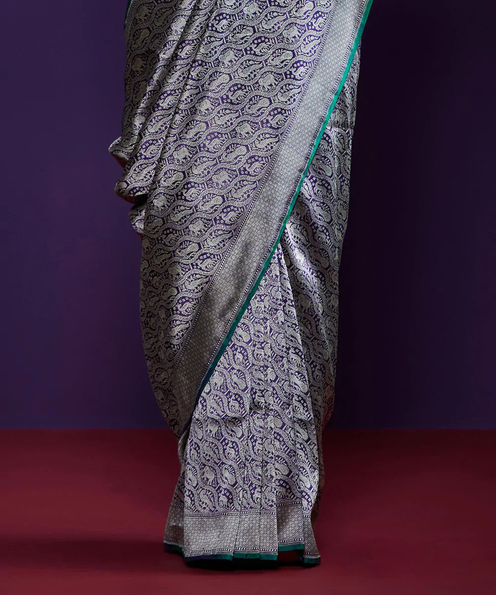 Teal_Green_Handloom_Pure_Chanderi_Silk_Saree_With_Meenapatti_WeaverStory_04