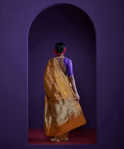 Mustard_Yellow_Handloom_Pure_Chanderi_Silk_Saree_With_Zari_Jaal_WeaverStory_03