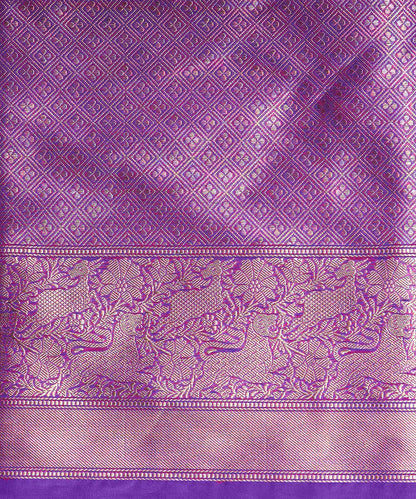 Magenta_Handloom_Pure_Chanderi_Silk_Saree_With_Mashroo_Border_And_Floral_Motifs_WeaverStory_05