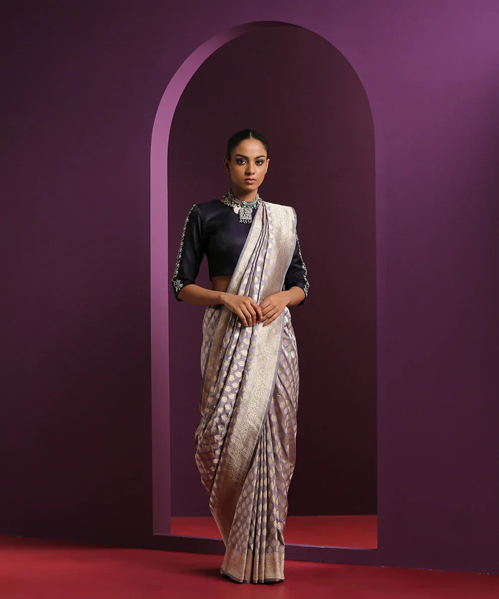 Handloom_Lavender_Pure_Katan_Silk_Banarasi_Saree_With_Single_Zari_Work_WeaverStory_02