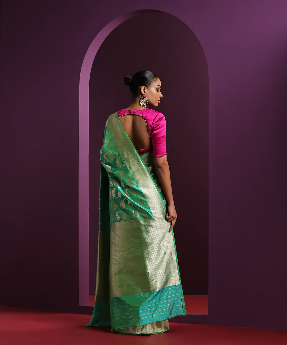 Handloom_Mint_Green_Double_Shade_Pure_Katan_Silk_Banarasi_Saree_With_Meenakari_WeaverStory_03