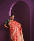 Red_Handloom_Pure_Katan_Silk_Banarasi_Saree_With_Zari_Bel_WeaverStory_01