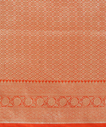 Orange_Handloom_Pure_Katan_Silk_Banarasi_Saree_With_Meenakari_WeaverStory_05