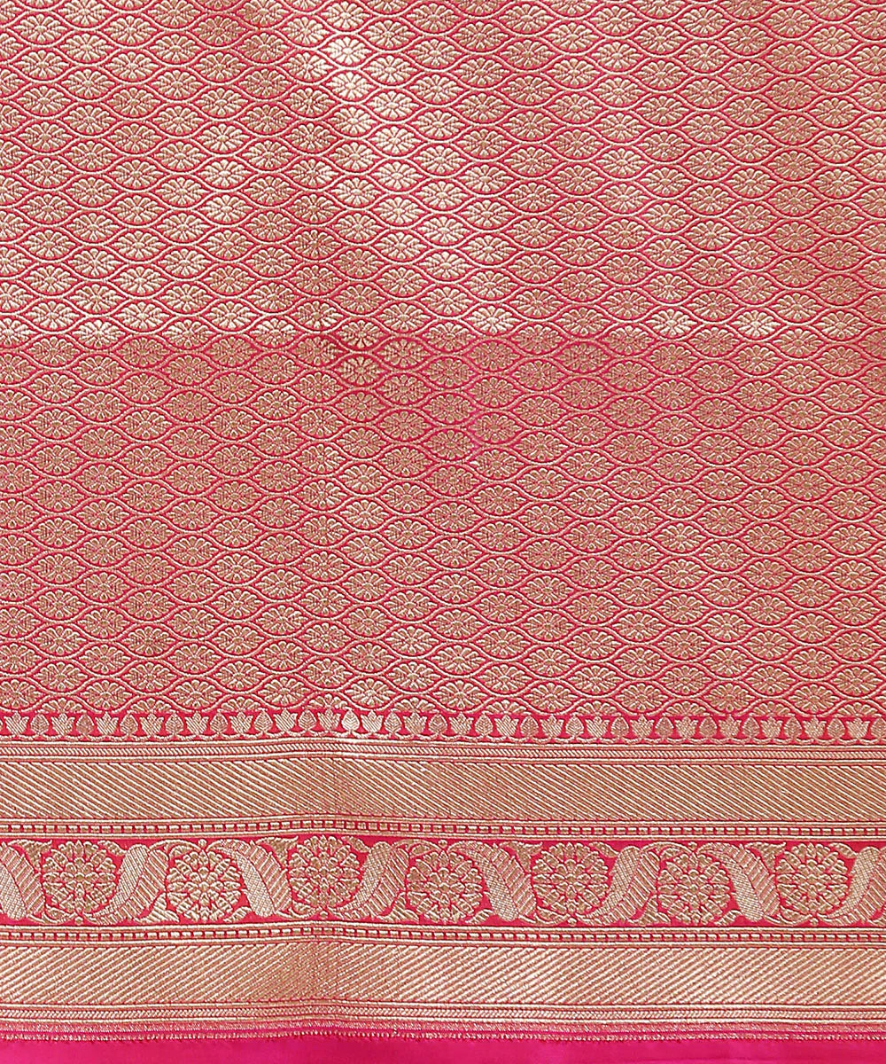 Handloom_Hot_Pink_Pure_Katan_Silk_Banarasi_Saree_With_Meenakari_WeaverStory_05