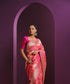 Handloom_Hot_Pink_Pure_Katan_Silk_Banarasi_Saree_With_Gold_And_Silver_Zari_Jaal_WeaverStory_01