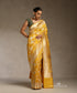 Yellow_Handloom_Pure_Katan_Silk_Kadhwa_Banarasi_Jangla_Saree_With_Silver_Zari_Meenakari_Floral_Jaal_WeaverStory_01