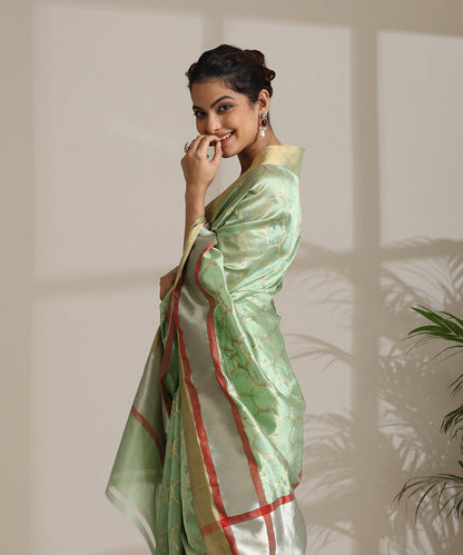 Handloom_Pastel_Pista_Green_Pure_Chanderi_Silk_Saree_With_All_Over_Gold_Kadhwa_Jaal_WeaverStory01