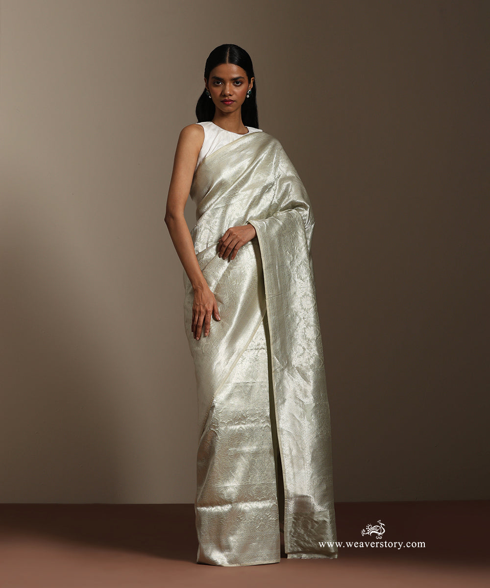 Light_Grey_Katan_Silk_Brocade_Banarasi_Sare_With_Silver_Zari_WeaverStory_01